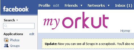 Orkut in facebook