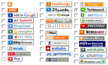 RSS reader buttons